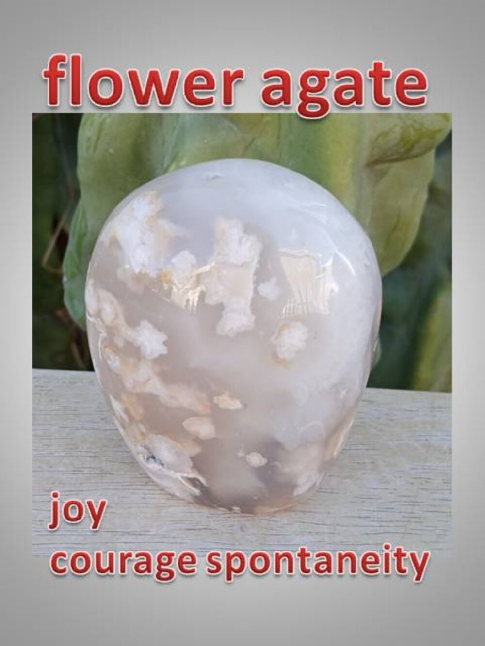 Flower Agate free form crystal stone rock 01 Dreams Joy Spontaneity